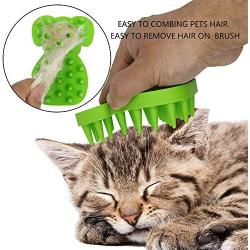 KIRTI Groom Brush,Massag Brush for Dogs, Cats, Small Animals and Pets with Short Hair Grooming Bathing Massaging and Deshedding Silicone Brush,Soft Rubber Bristles