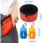 2 Pieces Collapsible Dog Bowls Portable Travel Pet Bowl with 2 Pieces Dog Waste Bag Holder Dispenser for Pets Dogs Cats