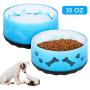 Ordermore Acrylic Dog Bowl with Rubber Base for Small/Medium Dogs,Non-Skid Deep Dog Bowl,Anti-bite Pet Feeder Bowl and Water Bowl,Holds 36 Ounce,Blue