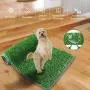 TSIANHUZY Dog Grass Pad Hemming Design, Artificial Turf Grass Dog Pee Pad, Washable Replacement Grass Mats Training for Indoor Outdoor Use - with a Dog Whistle