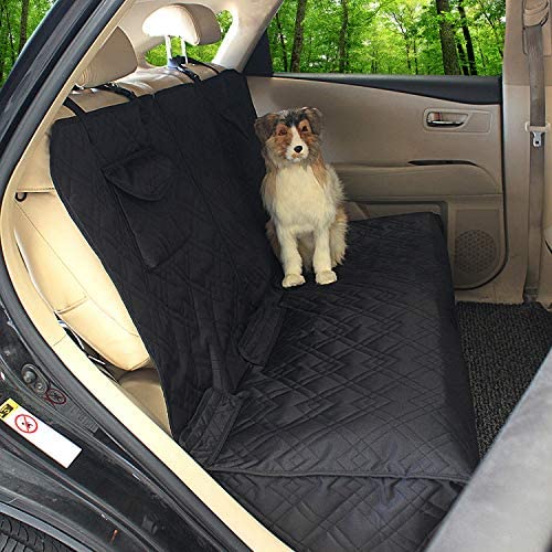 ALLVEK Dog Seat Cover - Car Seat Cover for Dogs Back Seat, Waterproof Universal Pet Seat Cover for Cars SUV Trucks (Black)