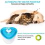 LOVSHARE Pet Water Fountain- Healthy and Hygienic Drinking Fountain 2L Super Quiet Flower Automatic Electric Water Bowl with 4 Replacement Filters for Dogs, Cats, Birds and Small Animals