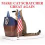 Funny Podium Cat Scratcher for Indoor Cats - Fun & Cool Cardboard Scratching Post with Cute Groomer & Catnip Included. Sturdy Cardboard Scratch Pad are 100% Made in Taiwan.