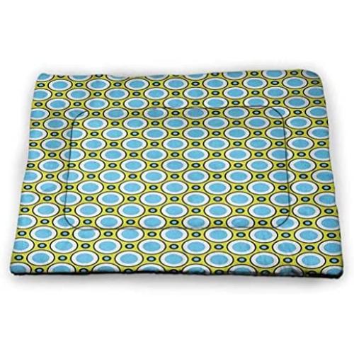 DayDayFun Geometric Custom Pet Mat Pixel Art Style Stripes Three Dimensional Pattern Colorful Herringbone Design Waterproof and Urine-Proof Pet Mat Multicolor