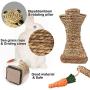 Bunny Chew Toys, Rabbit Scratching Climbing Fun Tree with Carrot Shaped Toy, Handwoven Seagrass Chew Toy for Rabbits, Cats, Hamsters, Gerbils Teeth Grinding
