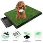 Grass Pee Potty Pad for Dog, Moclever Dog Grass Pad Tray with Drawer，25x20inch Fake Grass Portable Pet Potty Trainer Indoor&Outdoor, Best for Medium and Small Dog