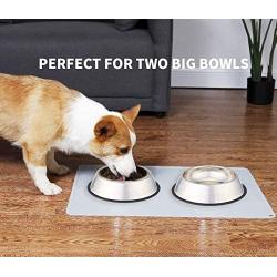 GOHOO PET Dog Food Mat Silicone Dog Bowl Mats for Water and Food Nonslip Dog Cat Pet Feeding Placemat