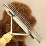 Teanfa Professional Large Dogs Hair Brush Slicker Long Short Hair Comb Rake for Cleaning and Grooming Dematting Detangling Pets Hair
