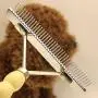 Teanfa Professional Large Dogs Hair Brush Slicker Long Short Hair Comb Rake for Cleaning and Grooming Dematting Detangling Pets Hair