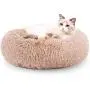 EDUJIN Fluffy Donut Cuddler Pet Bed, Cat and Dog Calming Indoor Cushion Bed with Non-Slip Bottom for Improved Sleep, Machine Washable Long Plush Soft Round Sofa Bed - 20/24 Inch for Puppy and Kitties EDUJIN Fluffy Donut Cuddler Pet Bed, Cat and Dog Calming Indoor Cushion Bed with Non-Slip Bottom for Improved Sleep, Machine Washable Long Plush Soft Round Sofa Bed - 20/24 Inch for Puppy and Kitties