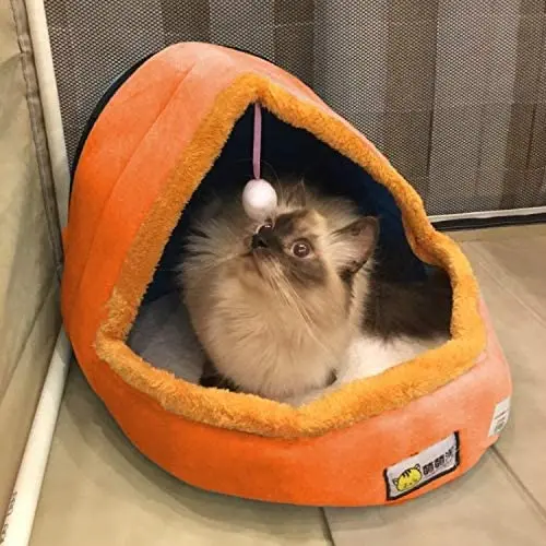 Chenyouwen Pet Beds Great Pet Dog Cat Warm Soft Bed Pet Cushion Dog Kennel Cat Castle Foldable Puppy House with Toy Ball, Size:L(Camel Color) (Color : Orange) Chenyouwen Pet Beds Great Pet Dog Cat Warm Soft Bed Pet Cushion Dog Kennel Cat Castle Foldable Puppy House with Toy Ball, Size:L(Camel Color) (Color : Orange)