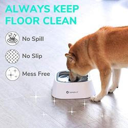 LumoLeaf Dog Water Bowl, Dog Bowl No-Spill Pet Water Bowl, Slow Water Feeder Dog Bowl, Vehicle Carried Dog Water Bowl for Dogs/Cats/Pets