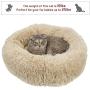 Qucey Dog Cat Bed Soft Comfortable Faux Fur Donut Cuddler, Self-Warming Fluffy Dog and Cat Calming Cushion Bed with Non-Slip Bottom for Joint-Relief and Improved Sleep