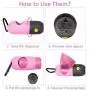 2PCS Dog Poop Bag Dispenser LED Dog Poop Bag Holder, Pet Waste Bag Dispenser for Leash with Sturdy Carabiner Clip, 2 Leak-proof Dog Waste Bags Dog Poop Bag Holder Leash Attachment with Flashlight