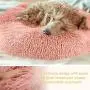 Washable Round Calming Dog Bed Soft Plush Donut Cuddler Pet Beds for Small Medium Large Dogs Cats,Pink,20'' Washable Round Calming Dog Bed Soft Plush Donut Cuddler Pet Beds for Small Medium Large Dogs Cats,Pink,20''