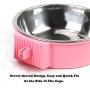 Love Dream Crate Dog Bowl Removable Stainless Steel Water Food Feeder Bowls Cage Coop Cup for Cats, Dogs, Rabbits and Small Animals