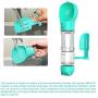 Dog Water Bottle Pet Drinking Feeder Portable Puppy Water Dispenser Multifunctional Pet Water Cup with Stool Shovel Garbage Bag Storage for Outdoor Walking Hiking Travelling Plastic 13 Oz