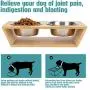 Wantryapet Elevated Dog Cat Dog Feeder with 2 Stainless Steel Bowls, Bamboo Raised Stand Pet Feeder Perfect for Small Dogs & Cats Wantryapet Elevated Dog Cat Dog Feeder with 2 Stainless Steel Bowls, Bamboo Raised Stand Pet Feeder Perfect for Small Dogs & Cats