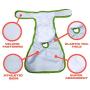 PETTING IS CARING Dog Diapers Washable & Reusable Female and Male Dog Diapers Materials Durable Machine Washable Solution for Pet Incontinence and Long Travels - 3 Pack Set (L, New)
