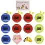 PIKASEN Deluxe Dog Gift Box with 4 Squeak Tennis Balls and 6 Non-Squeak Dog Tennis Ball - 1 Dog Selfie Clip and 1 Dog Birthday Bandana