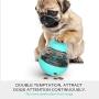 USAMS Dog Cat Tumbler Treat Ball Slow Feeder Toy Pet Food Dispenser Puzzle Toy for Dog Cat Natural Instinct Fulfillment IQ Active Stimulation (Blue)