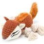 IOKHEIRA Squeaky Plush Dog Toys Large Breed, Squirrel Puppy Chew Toy, Durable Dog Plush Toys, Stuffed Dog Toys for Medium Dogs, Tough Dog Chew Toy for Large Dogs