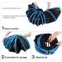 Pawaboo Cat Toys, Cat Tunnel Tube 4 Way Tunnels Extensible Collapsible Cat Play Tent Interactive Toy Maze Cat House with Balls and Bells for Cat Kitten Kitty Rabbit Small Animal, Black & Light Blue