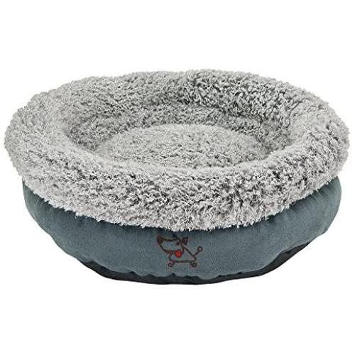 Best Pet Supplies Grey Dog Round Bed 18 x 18 x 16 Inches