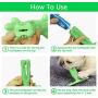 Dog Toothbrush Chewing Toys Rubber Dog Tooth Cleaning Stick Anti bite Care with Toothpaste Reservoir (Green, L)