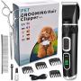 MLCINI Dog Grooming Clippers Upgrade Professional Dog Clippers with LCD Display 3-Speed Dog Grooming Kit High Power No Stuck Hair Cordless Pet Hair Clippers for Small and Large Dogs Cats Animals