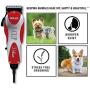 Wahl Professional Animal Deluxe U-Clip Pet, Dog, & Cat Clipper & Grooming Kit (#9484-300), Red and Chrome