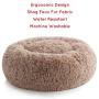 Brindle Donut Cuddler Pet Bed - Plush Dog and Cat Bed - Cozy Shag Faux Fur - Ergonomic Design - Head and Neck Support