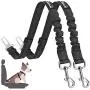 SlowTon Dog Seat Belt, 2 Pack Adjustable Pet Car Seatbelt Elastic Bungee Buffer Heavy Duty Reflective Nylon Safety Belt Connect to Dog Harness in Vehicle Travel Daily Use SlowTon Dog Seat Belt, 2 Pack Adjustable Pet Car Seatbelt Elastic Bungee Buffer Heavy Duty Reflective Nylon Safety Belt Connect to Dog Harness in Vehicle Travel Daily Use
