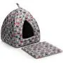 Hollypet Self-Warming 2 in 1 Foldable Comfortable Triangle Cat Bed Tent House, Gray Dog Hollypet Self-Warming 2 in 1 Foldable Comfortable Triangle Cat Bed Tent House, Gray Dog