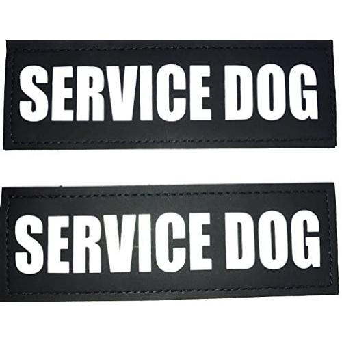 Albcorp Reflective Dog Patches with Hook Backing -Service Dog, Service Dog In Training, Do Not Pet, Emotional Support, Therapy Dog, Best Friend, In Training for Animal Vest Harnesses, Collars, Leashes