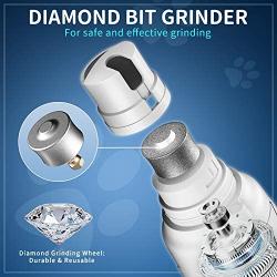 Petural Electric Dog Nail Grinder Low Noise Pet Nail Trimmer with 2 Grinding Wheels, Electric Rechargeable Pet Nail Grinder Painless Paws Grooming for Small Medium Large Dogs,Cats & More