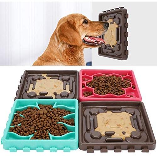 4 in 1 Pet Licking Pads Set, Slow Feeder Dog Bowl Lick Feeding Mat for Dogs and Cats Slower Healthier Eating - Food Plate with Suction Cups for Pets Favorite Treats During Bathing or Grooming