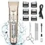 oneisall Dog Clippers Waterproof, 2-Speed Professional Rechargeable Cordless Pet Grooming Hair Shaver Set for Small Medium and Large Dogs Cats-Gold oneisall Dog Clippers Waterproof, 2-Speed Professional Rechargeable Cordless Pet Grooming Hair Shaver Set for Small Medium and Large Dogs Cats-Gold