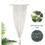 HIPIPET Cat Hammock Bed with 2 Cushions Tapestry Swing Bed Macrame Cotton Rope Cat Window Perch Wall Hanging Cat Bed for Indoor Cats Sleeping