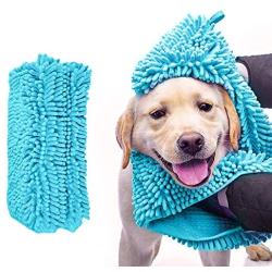Skingwa Towel for Cleaning, Multifunctional Towel Dog Shower Towel Ultra Absorbent Microfiber Chenille Dog Bath Dry Towel for Grooming,13.8X31.5 inch