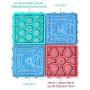 Chekue Dog Lick Pad and Slow Feeder Mat - Lick Mat for Pet Bathing, Dog Grooming Distraction and Dog Training (Square 4 Pcs)