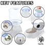 VaygWay Pet Feeder and Waterer – Self Dispensing Gravity Automatic Feeder - Food and Water Dispenser Set – Dog Cat Pet Food Bowl – 1 Gallon Feeder and 3.7 Waterer