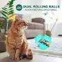 WLHOPE Cat Tumbler Toy Ball Tumbler Funny Cat Toy Interactive with Puzzle Chasing Playing Eating Slow Food Feeder Suitable for Various Cat Entertainment Activities (Lake Blue) WLHOPE Cat Tumbler Toy Ball Tumbler Funny Cat Toy Interactive with Puzzle Chasing Playing Eating Slow Food Feeder Suitable for Various Cat Entertainment Activities (Lake Blue)