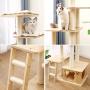 UQA Cat Tree Sisal Scratching Post Cat House Large Cat Cage Wooden Climbing Column Soft Comfortable Cat Nest Cat Supplies Cat Tower Interior Decoration Gift Dog Houses