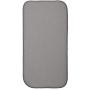mDesign Premium Quality Microfiber Polyester Pet Food and Water Bowl Feeding Mat for Cats - Ultra Absorbent Reversible Placemat - Folds for Compact Storage - Small - Pewter Gray/Ivory