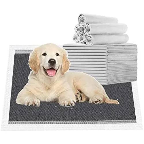 Nihao Honey Heavy Absorb Activated Charcoal Puppy Pads Carbon Dog Pee Pad Black 25 Pack (18x24 Carbon) Nihao Honey Heavy Absorb Activated Charcoal Puppy Pads Carbon Dog Pee Pad Black 25 Pack (18x24 Carbon)