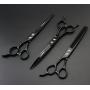 7.0 inch Left Handed Dog Hair Cutting Scissors Curved and Thinning Shears Kit Pet Grooming Supplies with Bag by Freelander