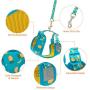 PUPTECK Dog Harness and Leash Set - Adjustable Cute Dog Bowtie Collar, Breathable Pineapple Comfort Padded Puppy Vest Harnesses for Small Medium Dogs Walking