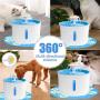 Automatic Pet Drinking Dispenser,2.6L /88OZ Pet Water Fountain,Pet Water Dispenser with 2 Replacement Filters & 1 Silicone Mat for Cat/Small Dog/Animals