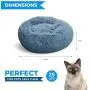 Whiskers & Friends Cat Dog Bed Calming Soft Plush Faux Fur Shag Donut Comfort Cuddler Improve Sleep - Up to 25 Pounds - Gentle Delicate Wash, Air Delicate Dry (Navy-Gray) Whiskers & Friends Cat Dog Bed Calming Soft Plush Faux Fur Shag Donut Comfort Cuddler Improve Sleep - Up to 25 Pounds - Gentle Delicate Wash, Air Delicate Dry (Navy-Gray)